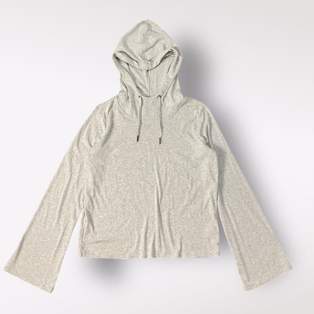 GAIAM Flare Sleeve Athletic Womens Hoodie Size Small Gray Casual Lounge‎